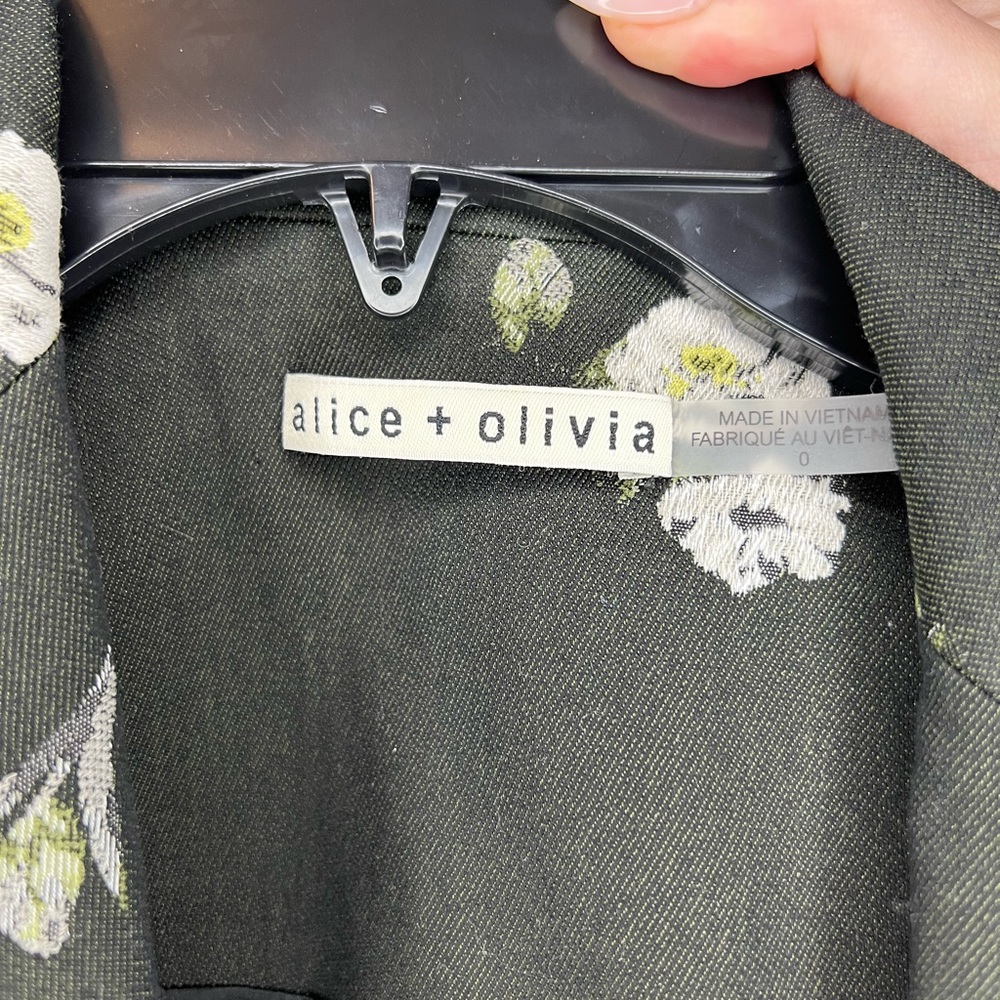 Alice + Olivia Black Floral Blazer - Picture 3 of 4